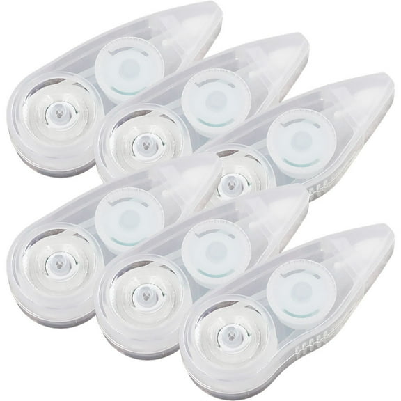 SOPOTUTU 6-Pack White Tape for Students, Portable Quick Drying Error Fixing Writing Tape