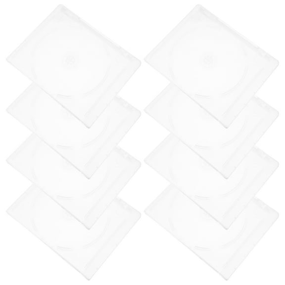 SOPOTUTU Clear Disc Storage Box, Dual-Sided CD DVD Organizer Case for Media