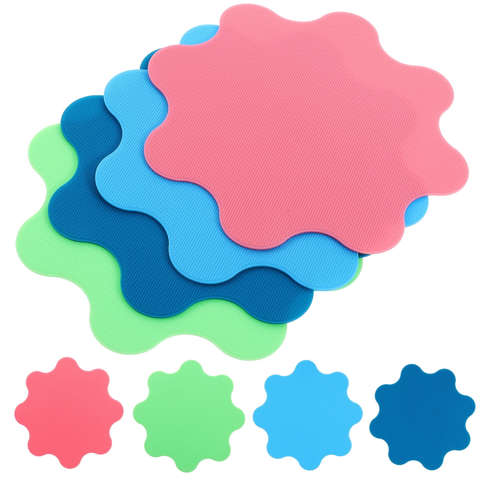 SOPOTUTU 8Pcs Silicone Jar Opener Grippers Flower Pattern Multi ...