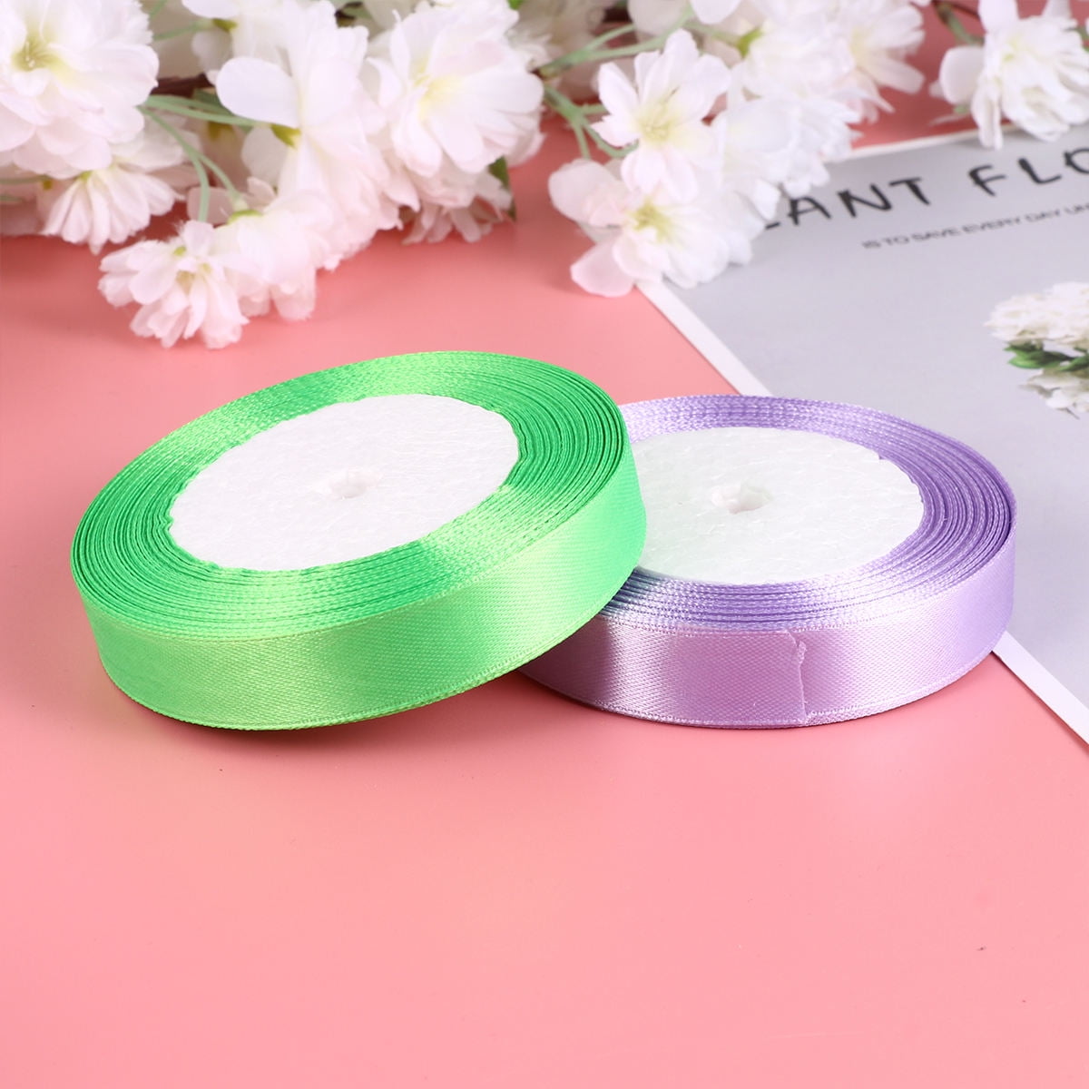 SOPOTUTU 8Pcs Ribbons for Crafts Wrapping for Christmas Assorted Color ...