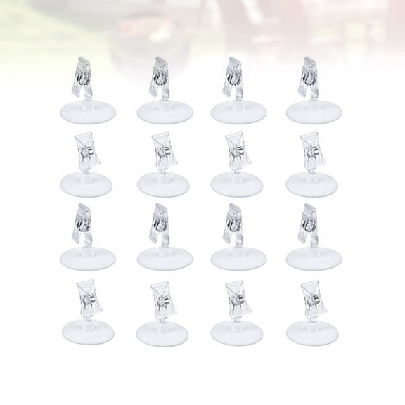 SOPOTUTU 9-Piece Clear Plastic Sign Clips and Memo Holders for Restaurant, Office, Events, and Home Organization