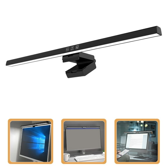 SOPOTUTU Back to School Screen Hanging Lamp Monitor Lamp Bar Black ABS Users Needing Eye Protection Modern 1Pcs