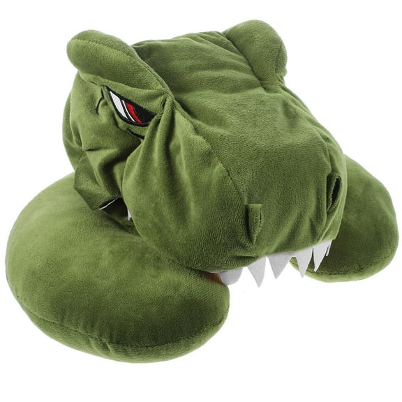 SOPOTUTU Green Travel Pillow with PP Cotton Filling, Comfortable Neck Support for Sleepovers and Travel, 1 Piece