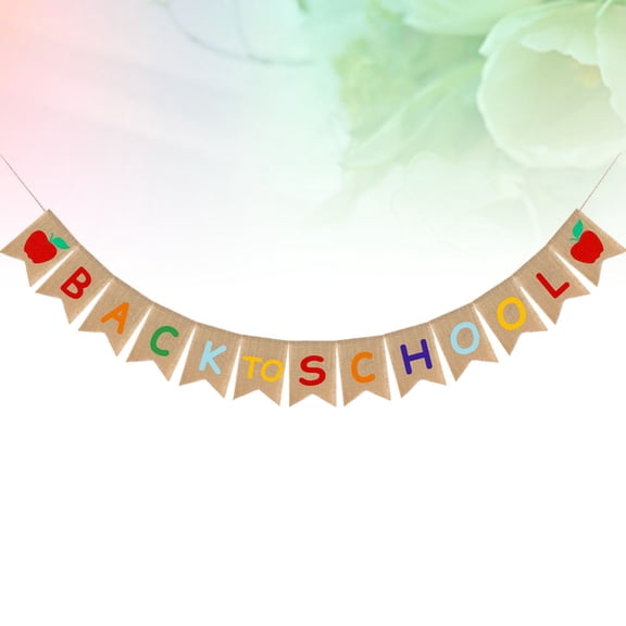 SOPOTUTU Multi Color Starting School Banner Party Pull Flag for First Day Classroom Decor
