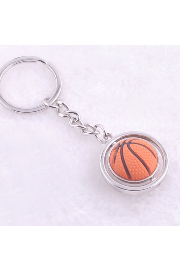 Basketball Keychain with Rotating , Multi-Color Design, 1 Piece Basketball Themed Accessory