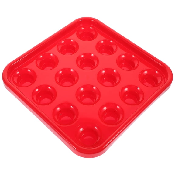 SOPOTUTU Red Plastic Billiard Cue Holder Tray for Pool Table Accessories, Game Room Organizer and Storage Solution