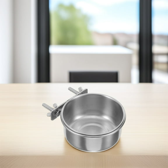 SOPOTUTU Stainless Steel Bird Bowl Clamp for Cage Feeding Food and Water