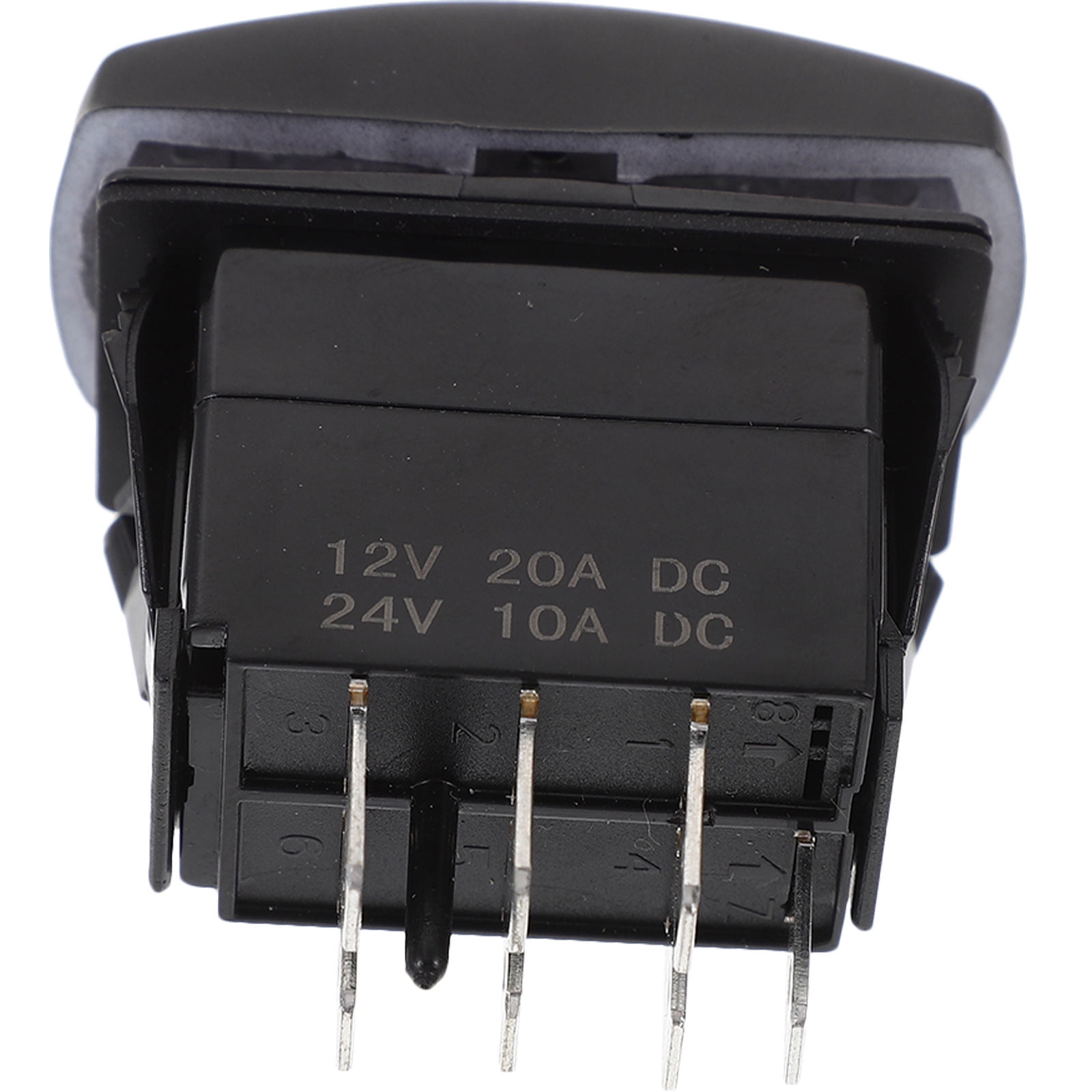 SOPOTUTU Black ABS 12V Rocker Switch with LED Light for Marine Boat Car ...