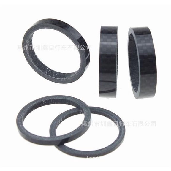 SOPOTUTU 6PCS Road Bike Headset Kit Black Carbon Fiber Adjust Fork Height Cycling Accessories