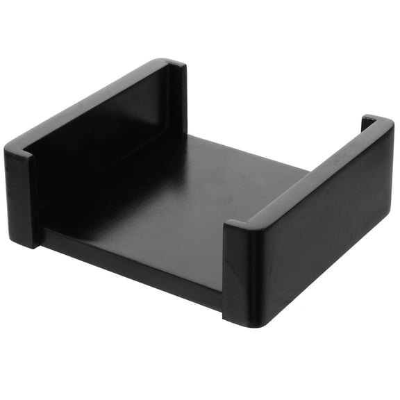 SOPOTUTU Black Plastic Coaster Holder for Storage Made of Natural Wood MultiFunctional and Portable Size 4.5 x 4.5 x 2.5