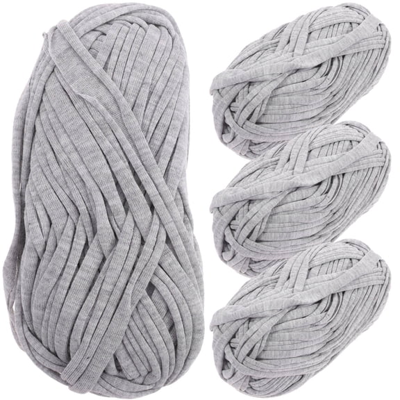 SOPOTUTU Grey Thick Polyester Yarn for Knitting, Crafting, Home Decor, Macrame, Rope Projects and Handmade Creations