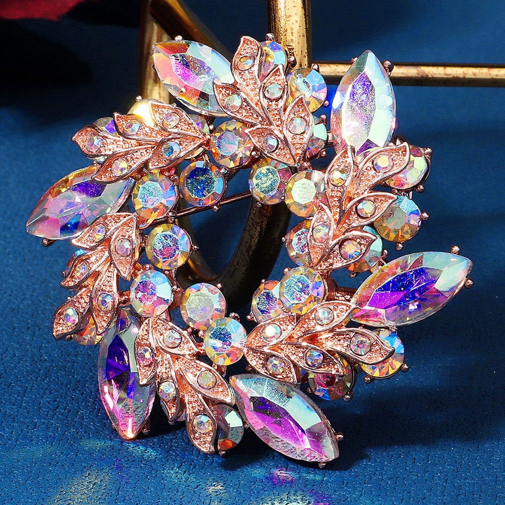 SOPOTUTU Elegant Flower Shape Brooch Pin for Women, Multi-Color 1 Piece ...