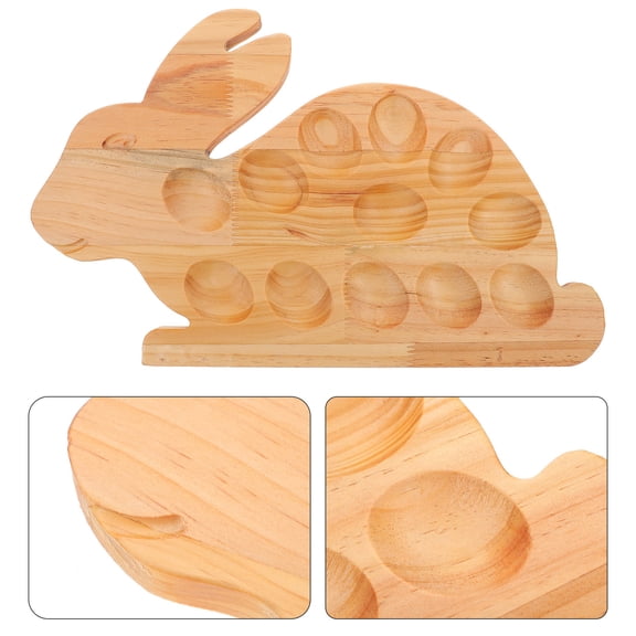 SOPOTUTU Small Wooden Deviled Tray, Easy to Clean, Perfect for Families, Picnics, Parties, 1 Piece