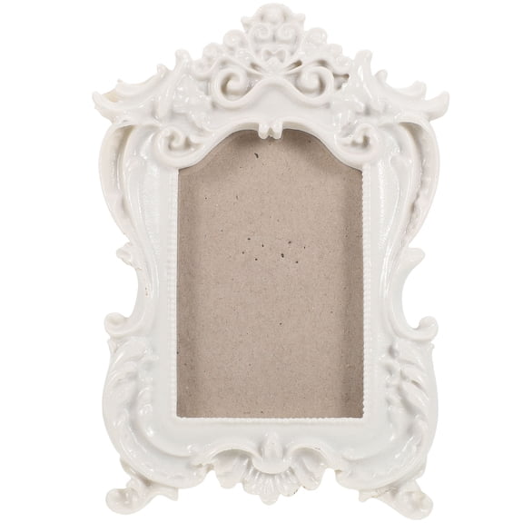 SOPOTUTU Retro European Style Photo Frame Resin 1Pack White