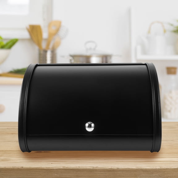 SOPOTUTU Kitchen Bread Box Carbon Steel Bread Storage Container for Home Bakery and Shop Use