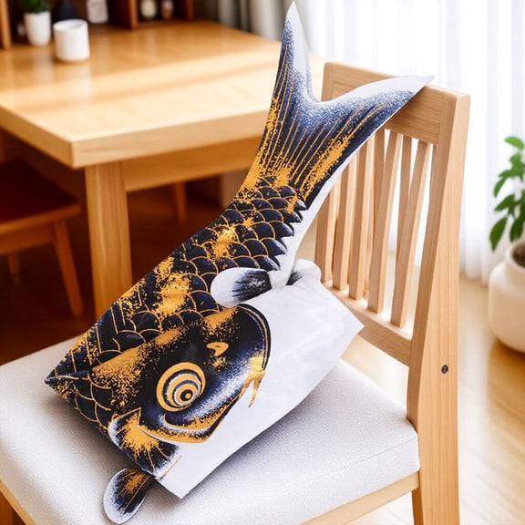 SOPOTUTU Japanese Koinobori Carp Windsock Flag Black Hot Stamping Decorative Outdoor Garden Pendant