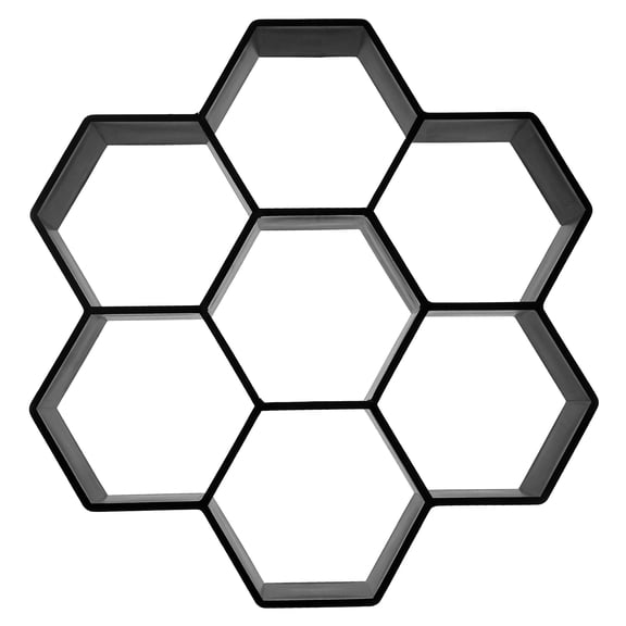 SOPOTUTU Reusable Plastic Floor Tile Mold for Garden Path and Patio Black