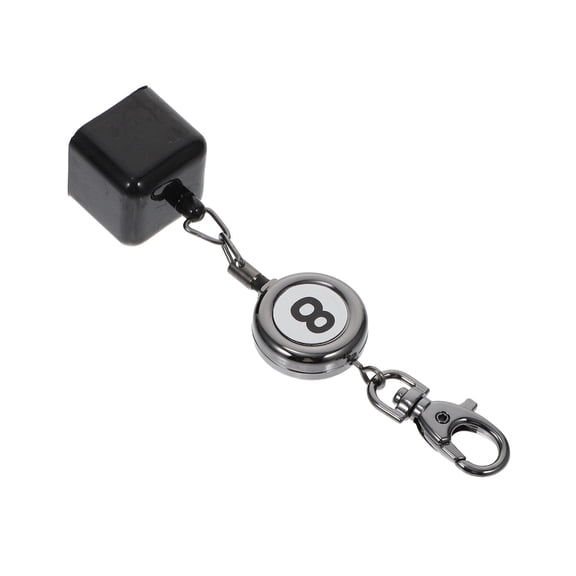 SOPOTUTU Professional Pool Chalk Holder Black Portable Keychain for Pool Table Supplies