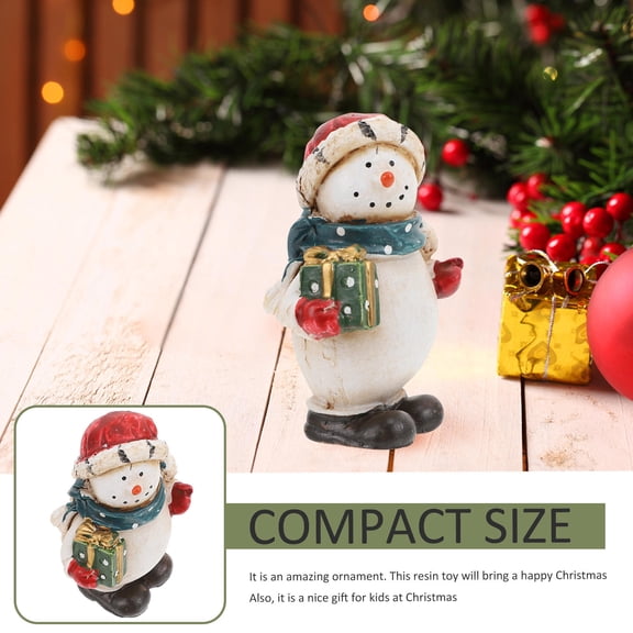 SOPOTUTU Christmas Snowman Decoration Set 1Pack Resin Vintage For Home Decor Use