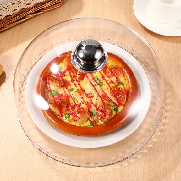 SOPOTUTU 2Pcs White Plastic Cake Dome Cover for Home Kitchen Food Protection
