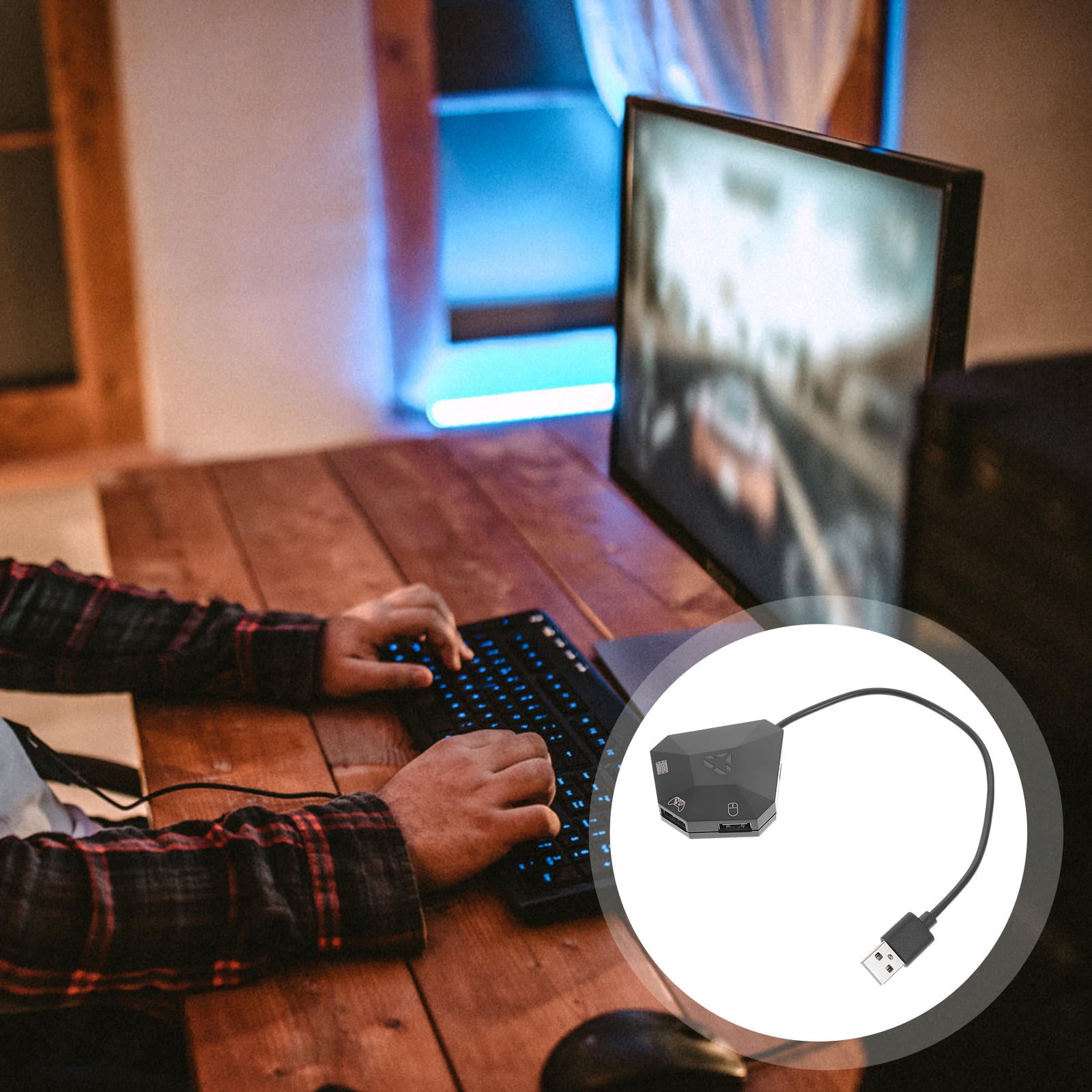 SOPOTUTU Sopotutu Portable Gaming Controller Adapter for Keyboard and ...