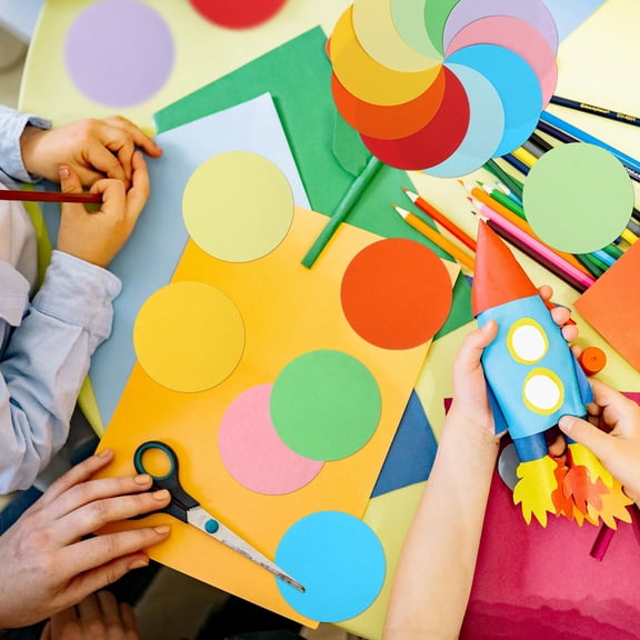 SOPOTUTU Assorted Color Handmade Paper Roses Easy to Use for Crafts and Art