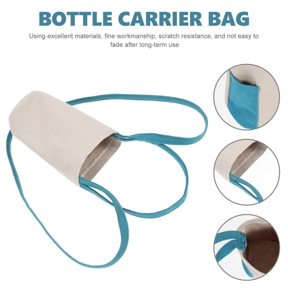 SOPOTUTU Multi Canvas Crossbody Cup Carrier for Glass Mugs and Coffee Cups, Portable 6.33.33.3in, 1 Piece