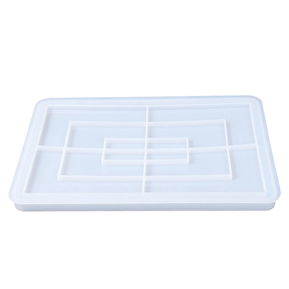SOPOTUTU White Crystal Drip Mold Silicone Tray Non-Stick Smooth 1 Piece Resin Craft Storage Tool