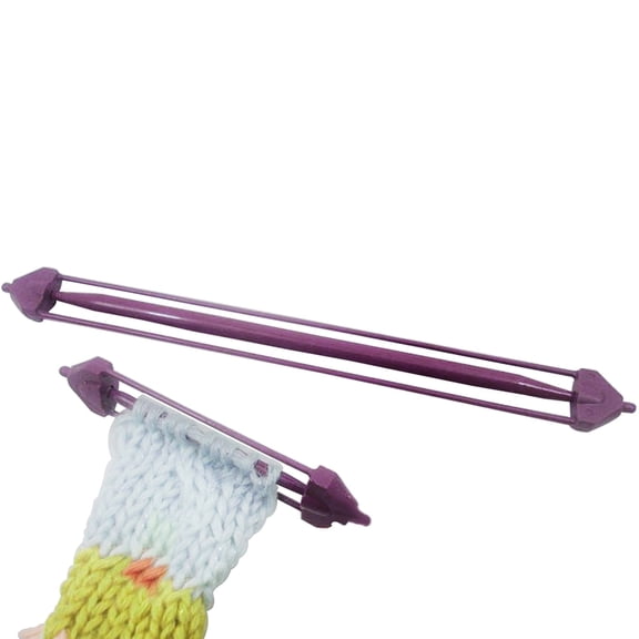 SOPOTUTU Crochet Needle Holder Knitting Notion Secure Locking Design Purple Abs 1Pcs for Skilled Knitters