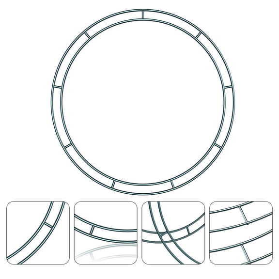 SOPOTUTU Green Iron Wreath Hoop, Traditional Metal Frame for Wreath Making, 1 Piece
