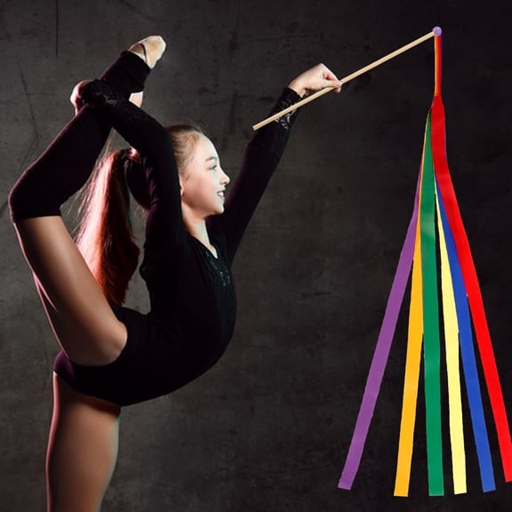 SOPOTUTU Artistic Gymnastics Dance Ribbons for Kids and Adults, Ribbon for Exercise, Training, and Performance Use