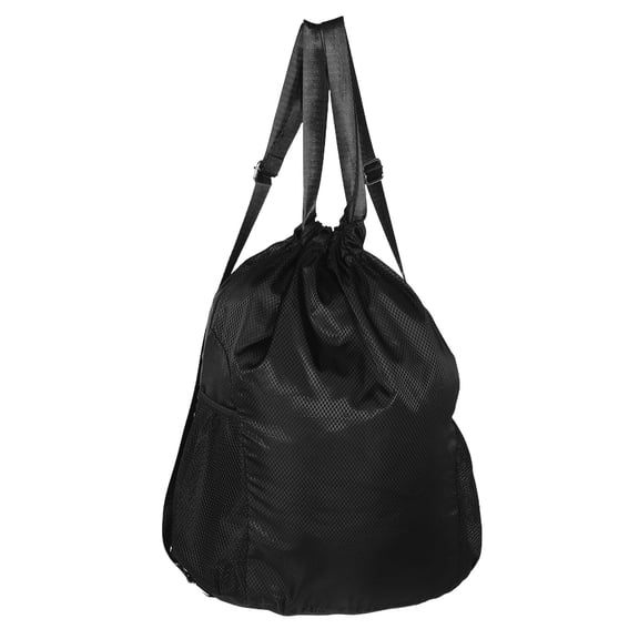 SOPOTUTU Black Drawstring Backpack Lightweight Large Capacity Gym Bag for Travel Outdoor and Daily Storage