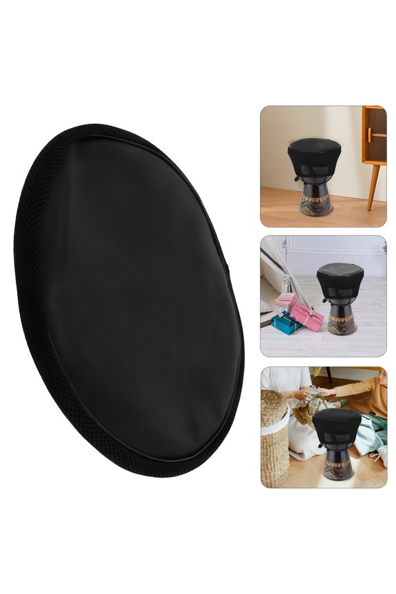Washable Black Oxford Cloth Protective Cover for African Drum, Drum Cap for Home Use