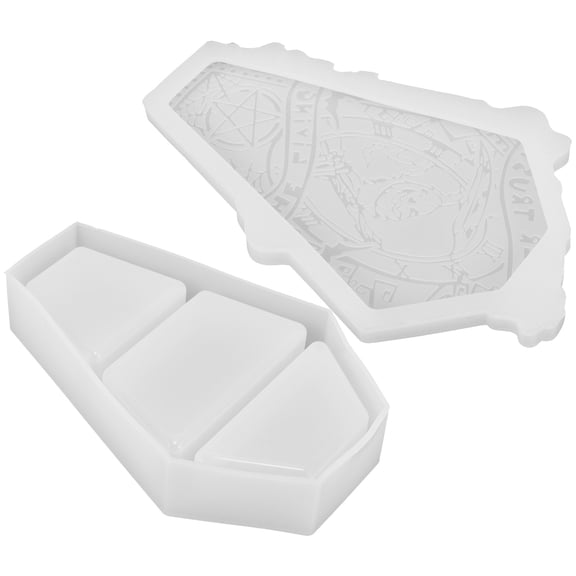 SOPOTUTU White Silicone Coffin Mold for Jewelry Making, Storage, Resin Crafts, and Unique Ideas