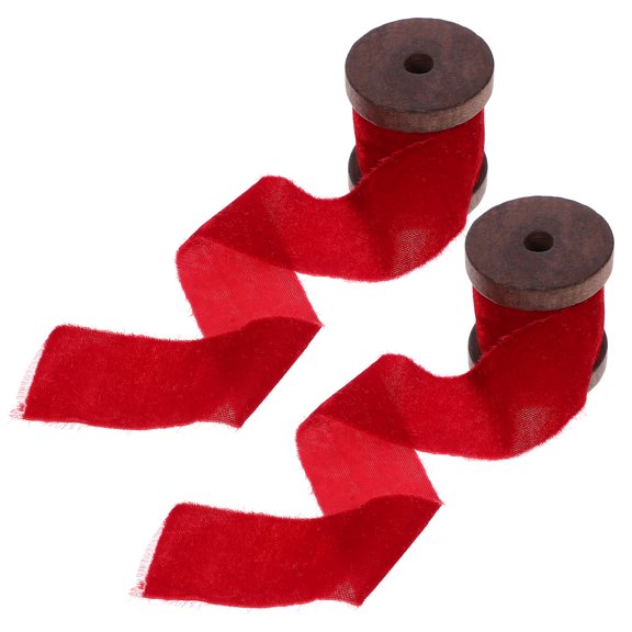SOPOTUTU Red Polyester Ribbon for Wrapping and Decorating Durable Elegant Style Ribbon for Crafts