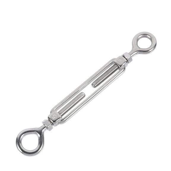 SOPOTUTU Adjustable Stainless Steel Wire Tensioner Eye and Eye Turnbuckle Corrosion Resistant Plated Silver