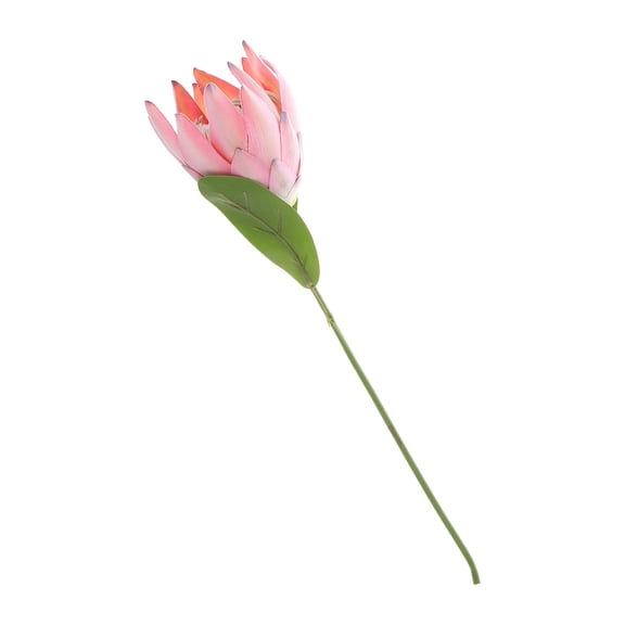 SOPOTUTU Artificial Flower Bouquet Pink-Orange Iron Cloth 1Pcs 16.1X4.1X4.1In