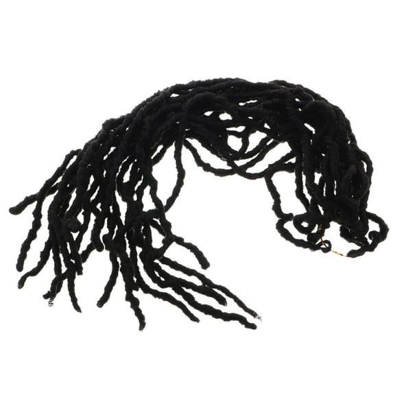 SOPOTUTU Easy Apply Black Crochet Hair Extensions Faux Dreadlocks for Parties