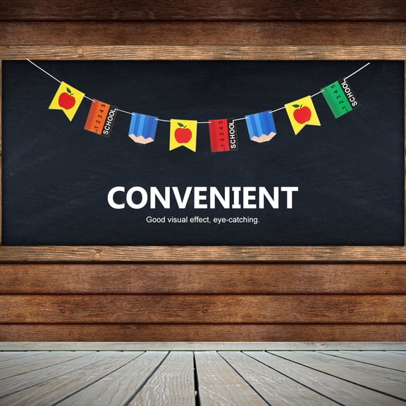 SOPOTUTU Party Pull Flags Multi-Color Paper Back-to-School Welcome Banners for Decor