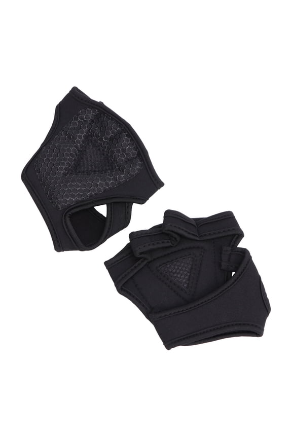 Black Weight Lifting Gloves with Padded Support and Sweat-Wicking Breathable Fabric for Gym and Fitness