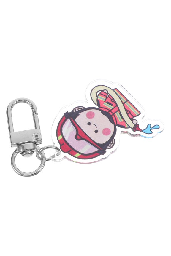 Fireman Keychain Fire Truck Design Cute Firefighter Charm for Car Keys