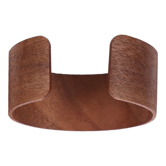 SOPOTUTU Flexible Brown Wood Drink Sleeve Heat Protection Cover for Coffee Cups Tea Cups and Water Bottles