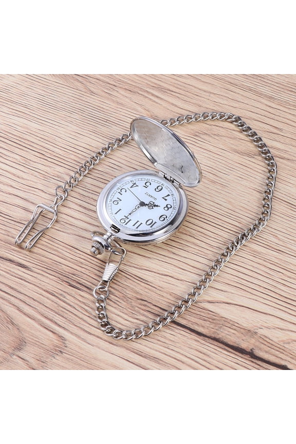 Men's Pocket Watch Mechanical Movement with Removable Chain
