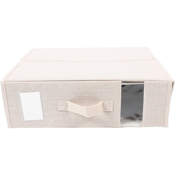 SOPOTUTU Home Bedding Sheet Organizer Bin with Cardboard Design and Secure Zipper