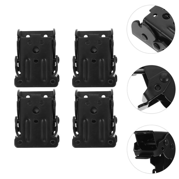 SOPOTUTU 4Pcs Foldable Support Hinge for Furniture Black Durable Anti Corrosion Table and Chair
