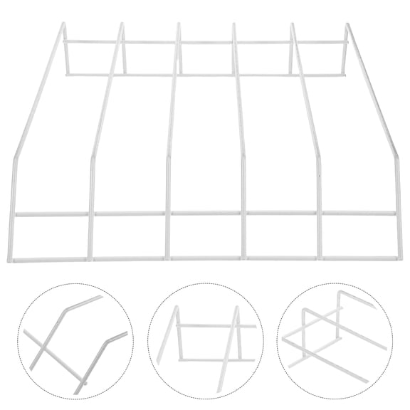 SOPOTUTU Multi-Functional White Freezer Shelf Organizer for Fridge with Universal Partition Board