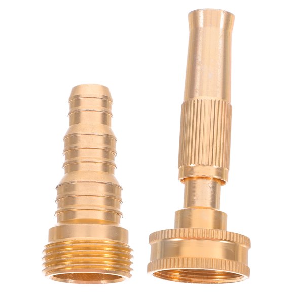 SOPOTUTU Garden Hose Nozzle Golden Aluminum Alloy Stream Spray 3/4 Inch