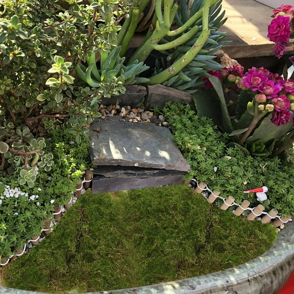 SOPOTUTU Fake Grass Display Artificial Moss Turf Green Plastic 1Pack