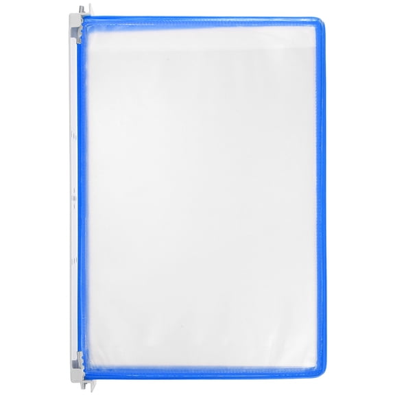 SOPOTUTU Wall Office Organizer Blue Iron Pvc Quick Flip Design File Storage Rack for Meetings 1Set