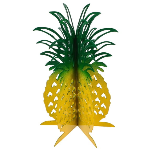 SOPOTUTU Iron Pineapple Figurine Yellow Decorative Pineapple Ornament for Tabletop and Home Decor
